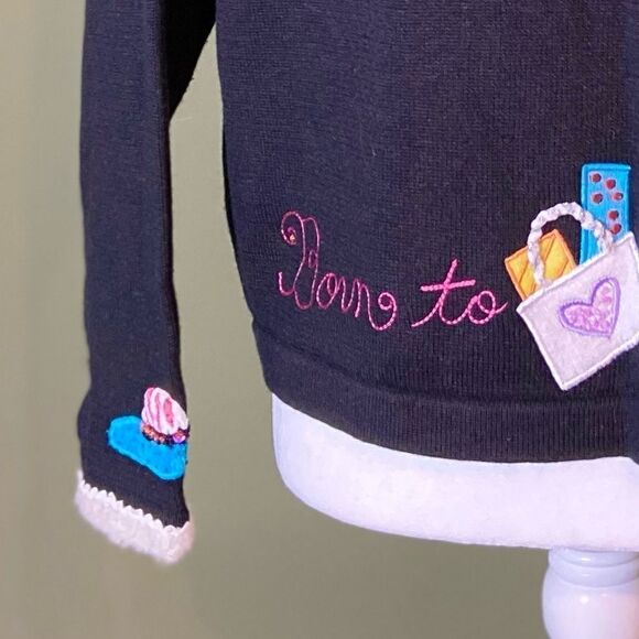 BEREK by Takako  Sakon NWOT embroidered Born to Shop Cardigan M - Picture 7 of 12